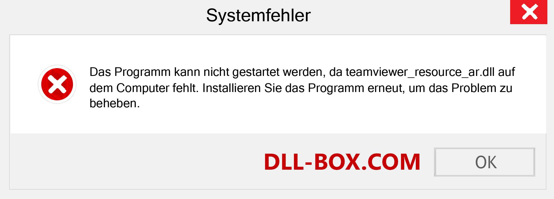 teamviewer_resource_ar.dll-Datei fehlt?. Download für Windows 7, 8, 10 - Fix teamviewer_resource_ar dll Missing Error unter Windows, Fotos, Bildern